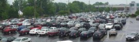 Cars parked at the Triskett Rapid Station