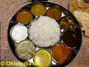 Vegetarian Thali © OhioIndia.us